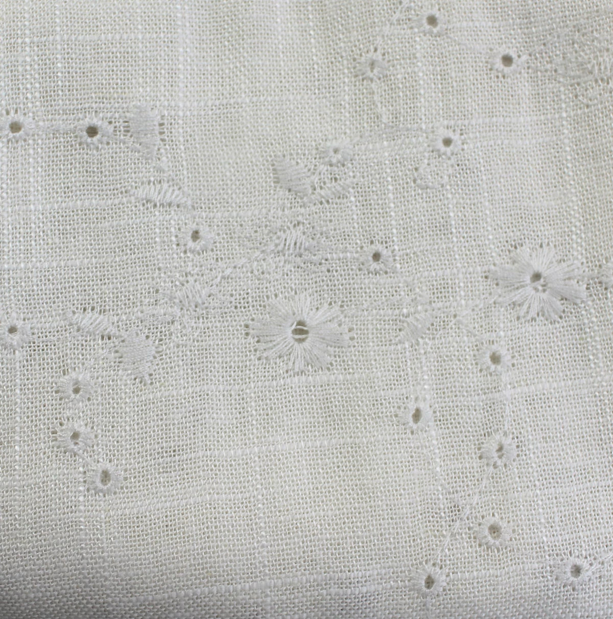 wool-white embroidered linen