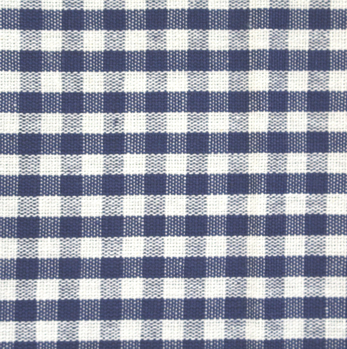 Tea towel half-linen check navy