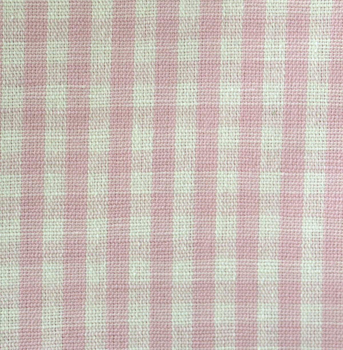 Tea towel half-linen check delicate pink