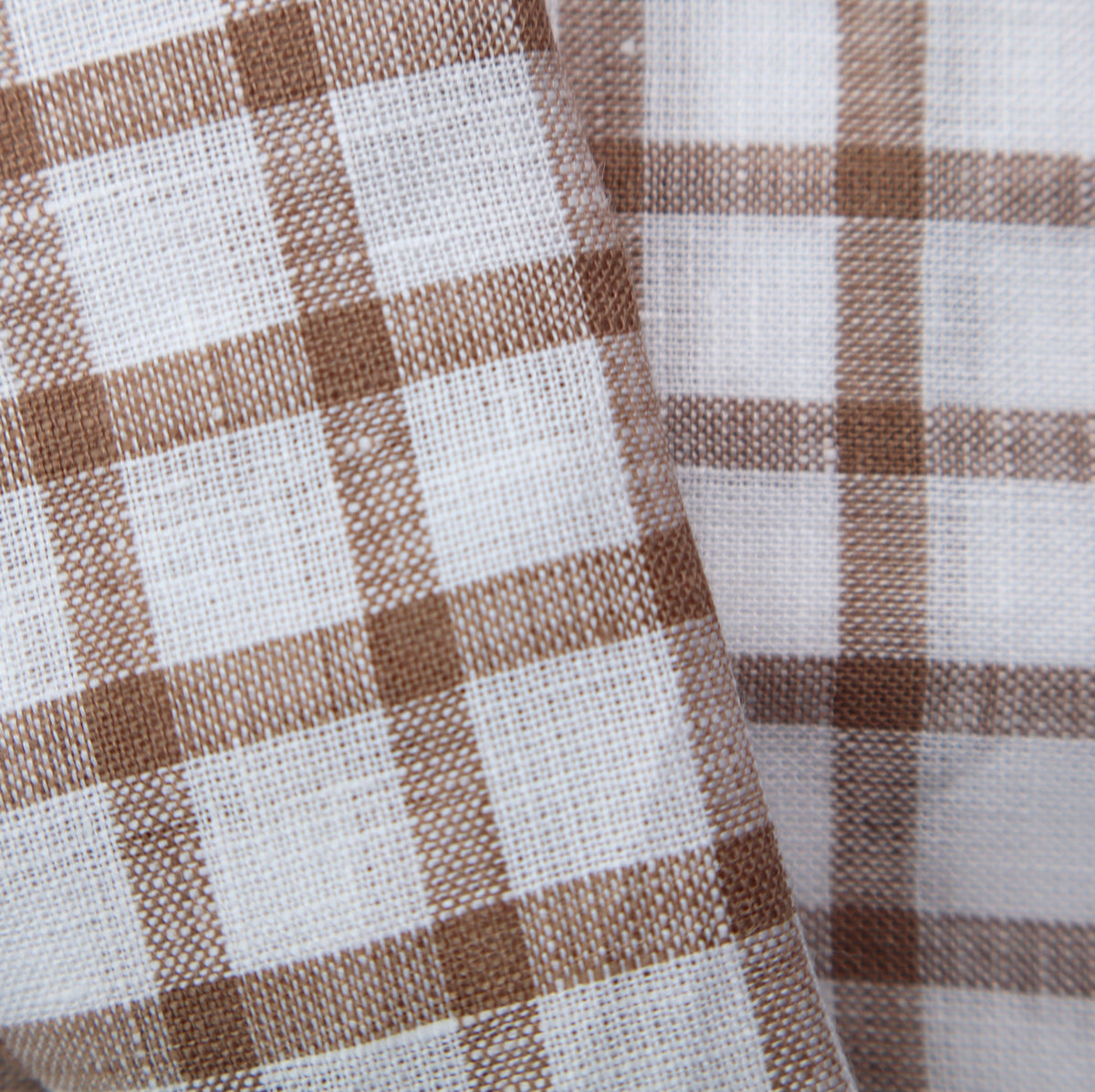 nougat checked linen summer linen