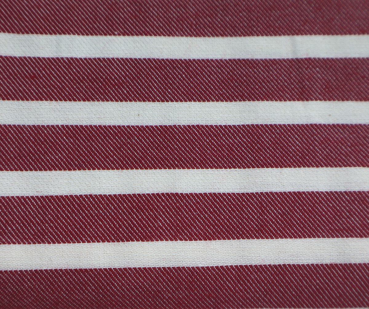 horizontally striped wine red 160 cm wide