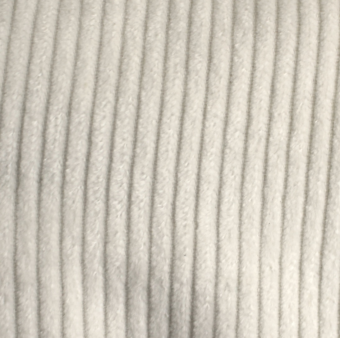 wide cord wool white