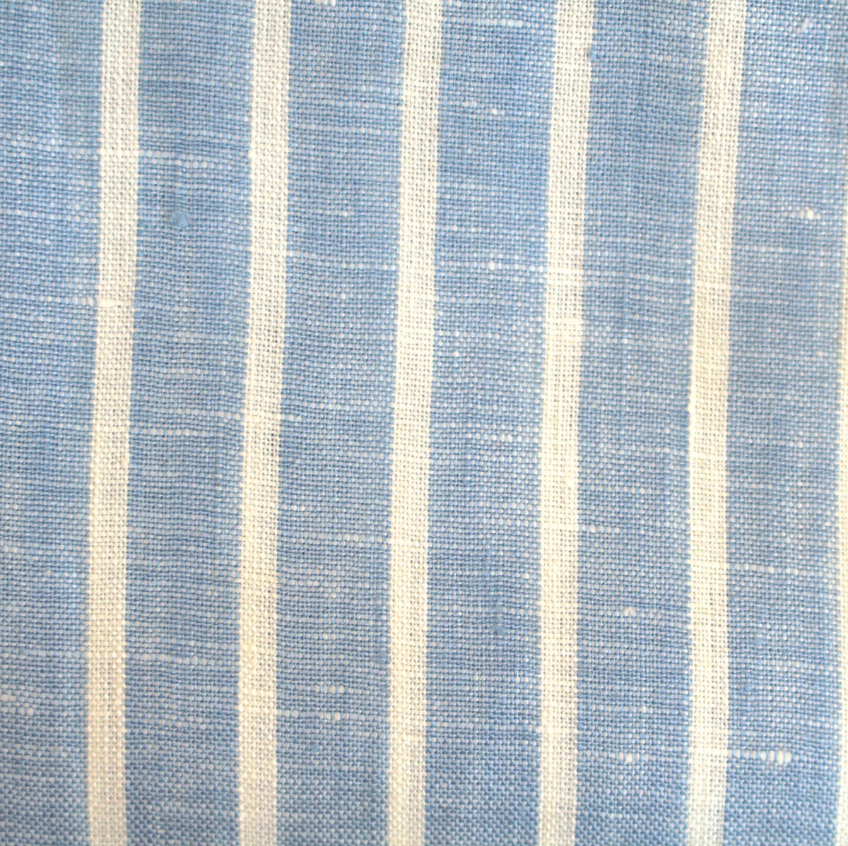 light blue wide striped linen summer linen