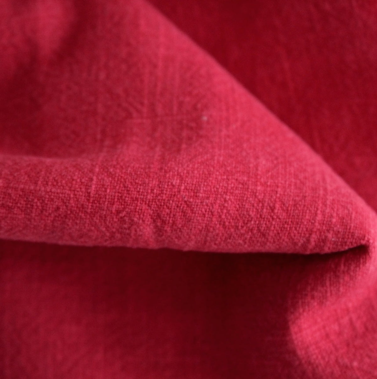 tomato red linen stonewashed