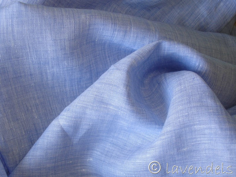 blue linen light plain