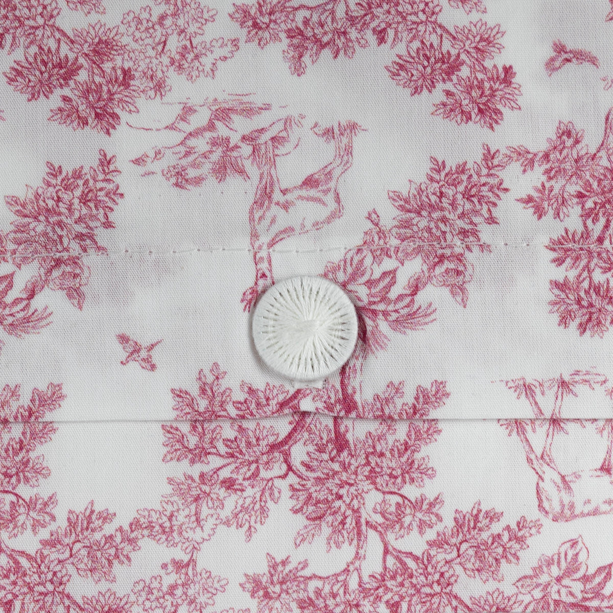 cherry red Toile de Jouy